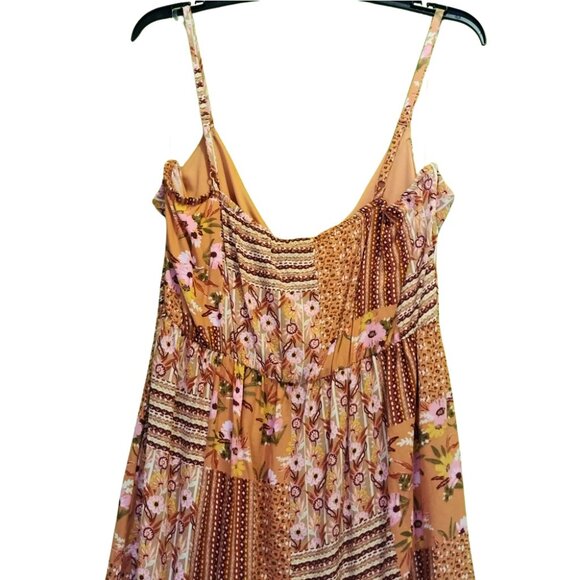 Lily Rose Peachy Pink Multi Color Sleeveless Skater Dress Size XXL - Picture 7 of 8